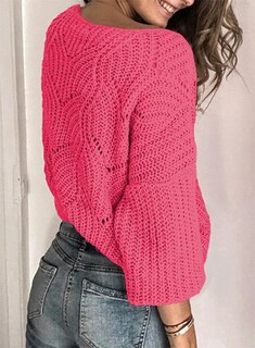 Foto 2 | Foto 2 | Jersey Dokotoo Para Mujer, Cuello Redondo, Hueco, Tejido Trenzado, Color Rosa Xxl - Venta Internacional.