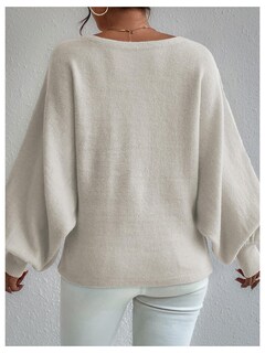 Foto 2 | Foto 2 | Jersey Verdusa Para Mujer Con Hombros Descubiertos, Beige Y Gris, Xxl - Venta Internacional.