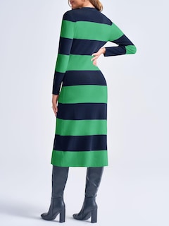 Foto 6 | Foto 6 | Vestido Tipo Suéter Saodimallsu A Rayas Con Cuello En V Y Botones Para Mujer - Venta Internacional.