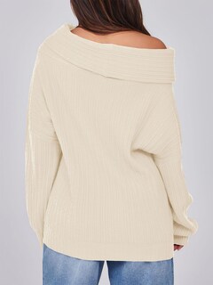 Foto 5 | Foto 5 | Jersey Saodimallsu Con Hombros Descubiertos Para Mujer De Otoño De 2024, Color Beige - Venta Internacional.
