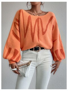 Foto 5 | Foto 5 | Jersey Verdusa Para Mujer Con Hombros Descubiertos Y Manga Linterna - Venta Internacional.