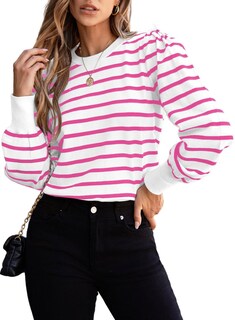 Foto 1 | Foto 1 | Jersey Dokotoo De Gran Tamaño A Rayas Rosa Intenso Para Mujer Xxl - Venta Internacional.