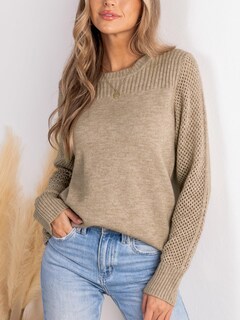 Foto 4 | Foto 4 | Jersey Cupshe Para Mujer, Manga Larga, Cuello Redondo, Punto, Color Caqui, Xl - Venta Internacional.