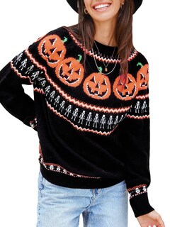 Foto 1 | Foto 1 | Jersey Cupshe Para Mujer De Manga Larga Para Halloween Con Forma De Calabaza L - Venta Internacional.