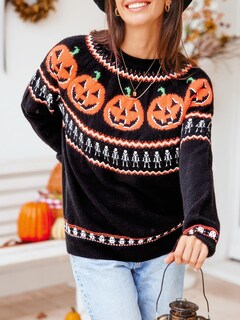 Foto 3 | Foto 3 | Jersey Cupshe Para Mujer De Manga Larga Para Halloween Con Forma De Calabaza L - Venta Internacional.