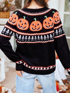 Foto 6 | Foto 6 | Jersey Cupshe Para Mujer De Manga Larga Para Halloween Con Forma De Calabaza L - Venta Internacional.