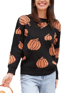Foto 1 | Foto 1 | Jersey Cupshe De Manga Larga Para Halloween Con Forma De Calabaza M, Para Mujer - Venta Internacional.