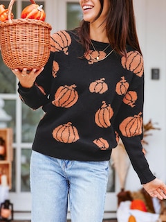 Foto 2 | Foto 2 | Jersey Cupshe De Manga Larga Para Halloween Con Forma De Calabaza M, Para Mujer - Venta Internacional.