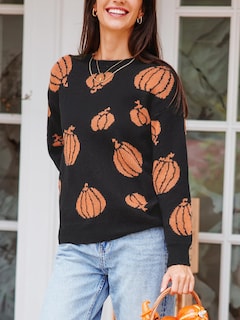 Foto 3 | Foto 3 | Jersey Cupshe De Manga Larga Para Halloween Con Forma De Calabaza M, Para Mujer - Venta Internacional.