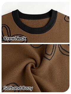 Foto 5 | Foto 5 | Jersey Merokeety Para Mujer 2024, Otoño-invierno, Sobredimensionado, Marrón - Venta Internacional.