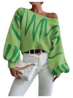 Foto 1 | Foto 1 | Jersey Verdusa De Punto Verde Con Hombros Descubiertos Para Mujer - Venta Internacional.