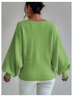 Foto 2 | Foto 2 | Jersey Verdusa De Punto Verde Con Hombros Descubiertos Para Mujer - Venta Internacional.