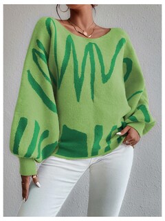 Foto 3 | Foto 3 | Jersey Verdusa De Punto Verde Con Hombros Descubiertos Para Mujer - Venta Internacional.