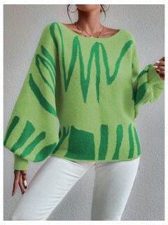 Foto 6 | Foto 6 | Jersey Verdusa De Punto Verde Con Hombros Descubiertos Para Mujer - Venta Internacional.