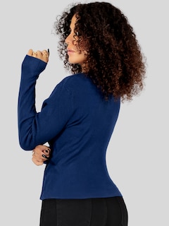 Foto 3 | Foto 3 | Suéter Para Mujer De Manga Larga Con Botones A Juego Sweater Dama De Punto Abrigo Suéteres Suet-1037 Azul Marino Jersey Ligero