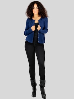 Foto 4 | Foto 4 | Suéter Para Mujer De Manga Larga Con Botones A Juego Sweater Dama De Punto Abrigo Suéteres Suet-1037 Azul Marino Jersey Ligero