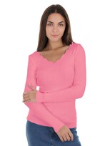 Suéter para Mujer Cuello V Canalé Rosa