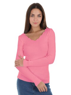 Foto 1 | Foto 1 | Suéter para Mujer Cuello V Canalé Rosa