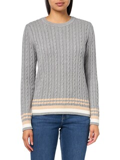 Foto 1 | Foto 1 | Jersey Tommy Hilfiger Para Mujer, Algodón, Cuello Redondo, Color Gris, Xl - Venta Internacional.