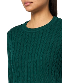 Foto 3 | Foto 3 | Jersey Tommy Hilfiger De Algodón Con Cuello Redondo Para Mujer Cable Forest - Venta Internacional.