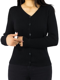 Foto 1 | Foto 1 | Suéter Para Mujer De Manga Larga Con Botones A Juego Sweater Dama De Punto Abrigo Suéteres Suet-1043 Negro Jersey Ligero