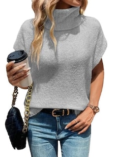 Foto 1 | Foto 1 | Chaleco Tipo Suéter Wdirara Cuello Alto para Mujer - Venta Internacional