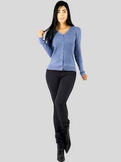 Foto 2 | Foto 2 | Set De 2 Suéteres De Mujer Manga Larga Suéteres Botones Lic-1043-px2 Variedad De Colores Sweaters Punto