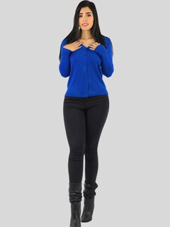 Foto 2 | Foto 2 | Set De 2 Suéteres De Mujer Manga Larga Suéteres Botones Lic-1043-px2 Variedad De Colores Sweaters Punto