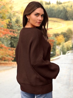 Foto 3 | Foto 3 | Jersey Prettygarden Para Mujer, Otoño 2024, Manga Farol, Color Café - Venta Internacional.