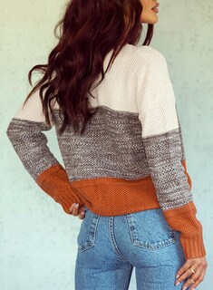 Foto 2 | Foto 2 | Jersey Dokotoo Para Mujer Con Bloques De Color Amarillo A Rayas Para Invierno - Venta Internacional.