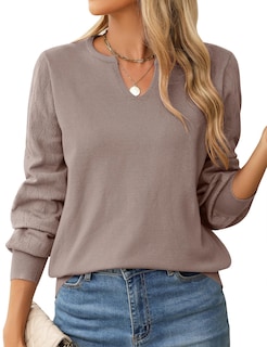 Foto 1 | Foto 1 | Vestido Tipo Suéter Lomon Para Mujer, Cuello En V, Manga Larga, Marrón - Venta Internacional.