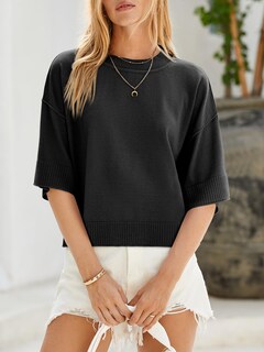 Foto 3 | Foto 3 | Jersey De Manga Corta Saodimallsu Para Mujer, Verano, Negro - Venta Internacional.