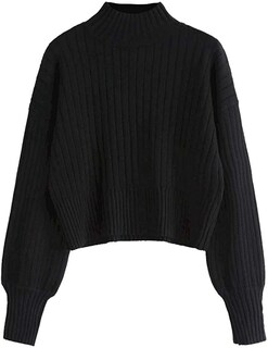 Foto 5 | Foto 5 | Jersey Zaful Para Mujer, Cuello Redondo, Manga Larga, Punto Acanalado - Venta Internacional.