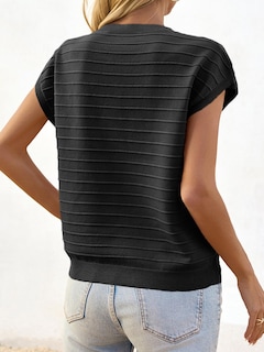 Foto 5 | Foto 5 | Summer Tops Saodimallsu, Suéter De Punto Con Manga Corta Para Mujer, Negro - Venta Internacional.