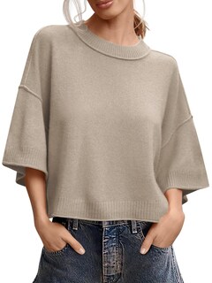 Foto 1 | Foto 1 | Jersey Saodimallsu De Manga Corta Para Mujer, De Gran Tamaño, Color Caqui - Venta Internacional.