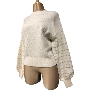 Foto 5 | Foto 5 | Suéter Para Dama Color Ecru Estampado Corazones Lsn