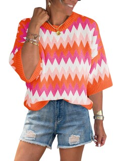 Foto 1 | Foto 1 | Blusa Saodimallsu de Punto Anaranjado para Mujer - Venta Internacional