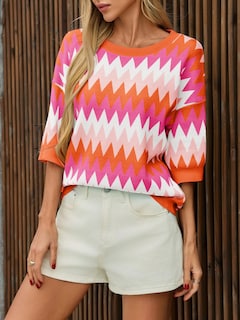 Foto 3 | Foto 3 | Blusa Saodimallsu de Punto Anaranjado para Mujer - Venta Internacional