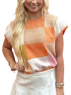 Foto 2 | Foto 2 | Jersey Saodimallsu De Manga Corta Para Mujer, Color Block - Venta Internacional.