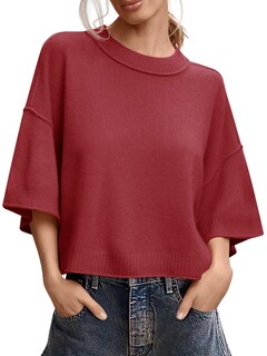 Foto 1 | Foto 1 | Jersey Saodimallsu De Manga Corta Para Mujer, Ligero, Rojo - Venta Internacional.