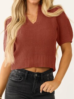 Foto 2 | Foto 2 | Jersey Saodimallsu Puff, Manga Corta, Punto Gofrado, Cuello En V - Venta Internacional.