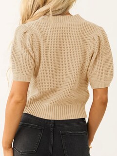 Foto 5 | Foto 5 | Jersey Saodimallsu Puff, Manga Corta, Punto Gofrado, Cuello En V - Venta Internacional.