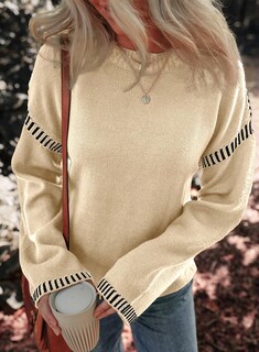 Foto 4 | Foto 4 | Jersey Dokotoo Para Mujer, Holgado, Cuello Redondo, Punto Trenzado, Beige - Venta Internacional.