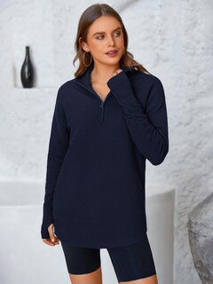 Foto 2 | Foto 2 | Jersey Prettygarden Para Mujer, Cuello En V, Punto Acanalado, Azul Marino - Venta Internacional.