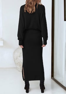 Foto 2 | Foto 2 | Conjunto De Suéter De Dos Piezas Prettygarden Maxi Falda Tejida Para Mujer - Venta Internacional.