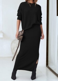 Foto 3 | Foto 3 | Conjunto De Suéter De Dos Piezas Prettygarden Maxi Falda Tejida Para Mujer - Venta Internacional.