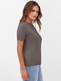 Foto 5 | Foto 5 | Jersey Anrabess Para Mujer, Mezcla De Lana, Manga Corta, Color Café Xl - Venta Internacional.