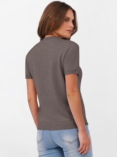 Foto 6 | Foto 6 | Jersey Anrabess Para Mujer, Mezcla De Lana, Manga Corta, Color Café Xl - Venta Internacional.