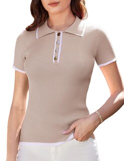Foto 1 | Foto 1 | Jersey Grace Karin Polo De Punto De Manga Corta Para Mujer - Venta Internacional.