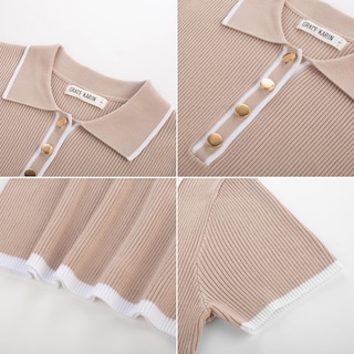 Foto 6 | Foto 6 | Jersey Grace Karin Polo De Punto De Manga Corta Para Mujer - Venta Internacional.